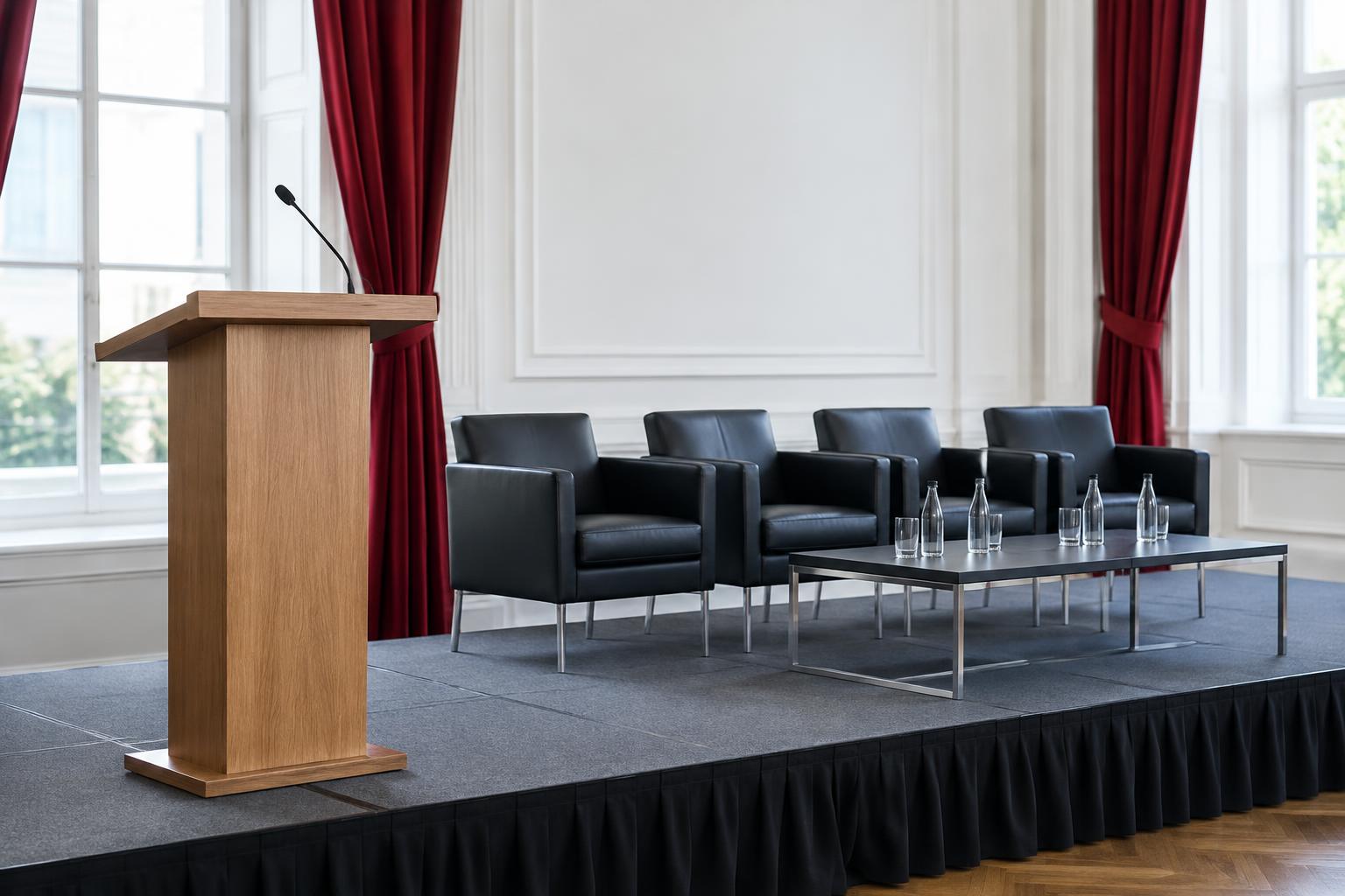 Illustrative conference stage